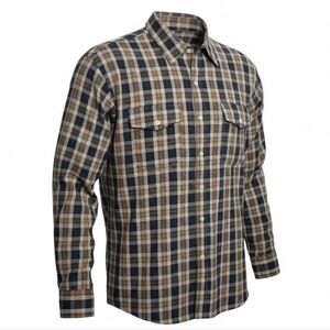 Steeplechase men's plaid button down long sleeve casusl shirt size XL